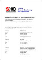 A3a-B3b: Monitoring Procedure for Solar Cooling Systems